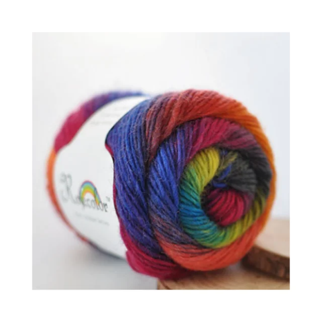 100% Pure Wool Gradient Rainbow Pure Wool Yarn for Hand Knitting Clothes Hats Scarves