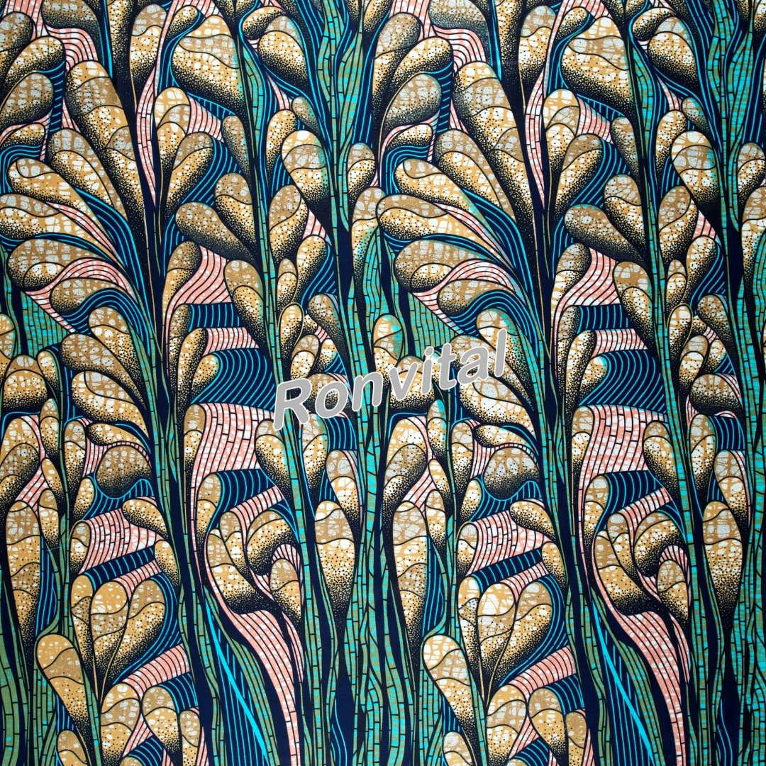 Factory direct sale woodine super deluxe wax fabric/ Made to order fashion fabric pearl powder printing wax fabric