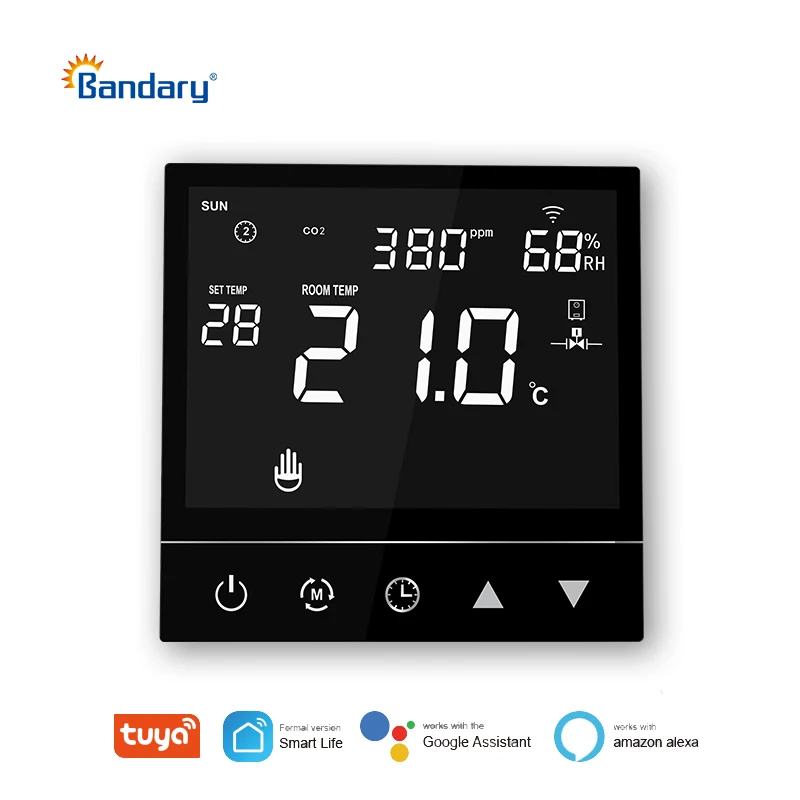 WiFi Tuya Electric Floor Heating Controller LCD Touch Screen Wireless Modbus Thermostat for HVAC