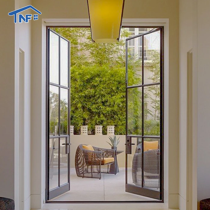 Factory wholesale aluminum alloy doors custom double glazed casement glass doors thermal break sliding glass door