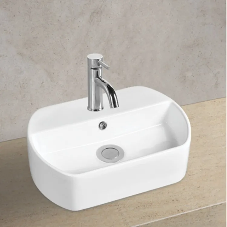 Top quality tabletop lavabo white washbasin hand wash bathroom sink ceramic  art basin