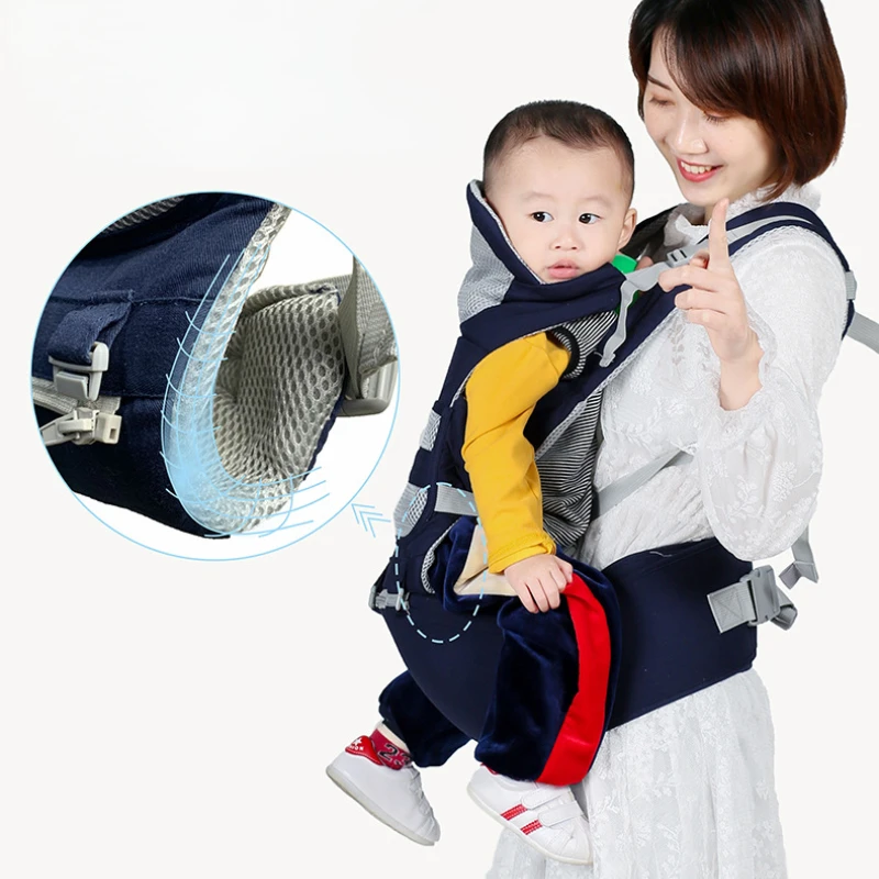 Best fabric custom backpack luxury all in one fashionable multi function waist stool soft kangaroo baby carrier