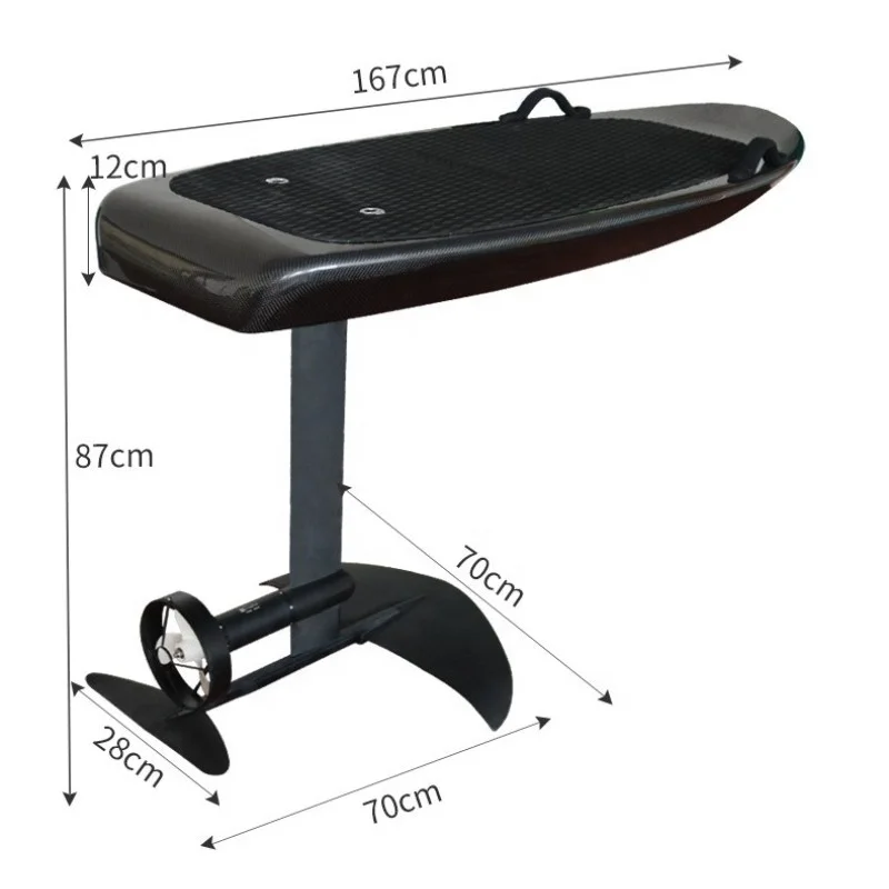 8KW 50km/h Electric Hydrofoil 3K Carbon Fiber E Foil Board Surfboard E-foil With Remote Control Handle