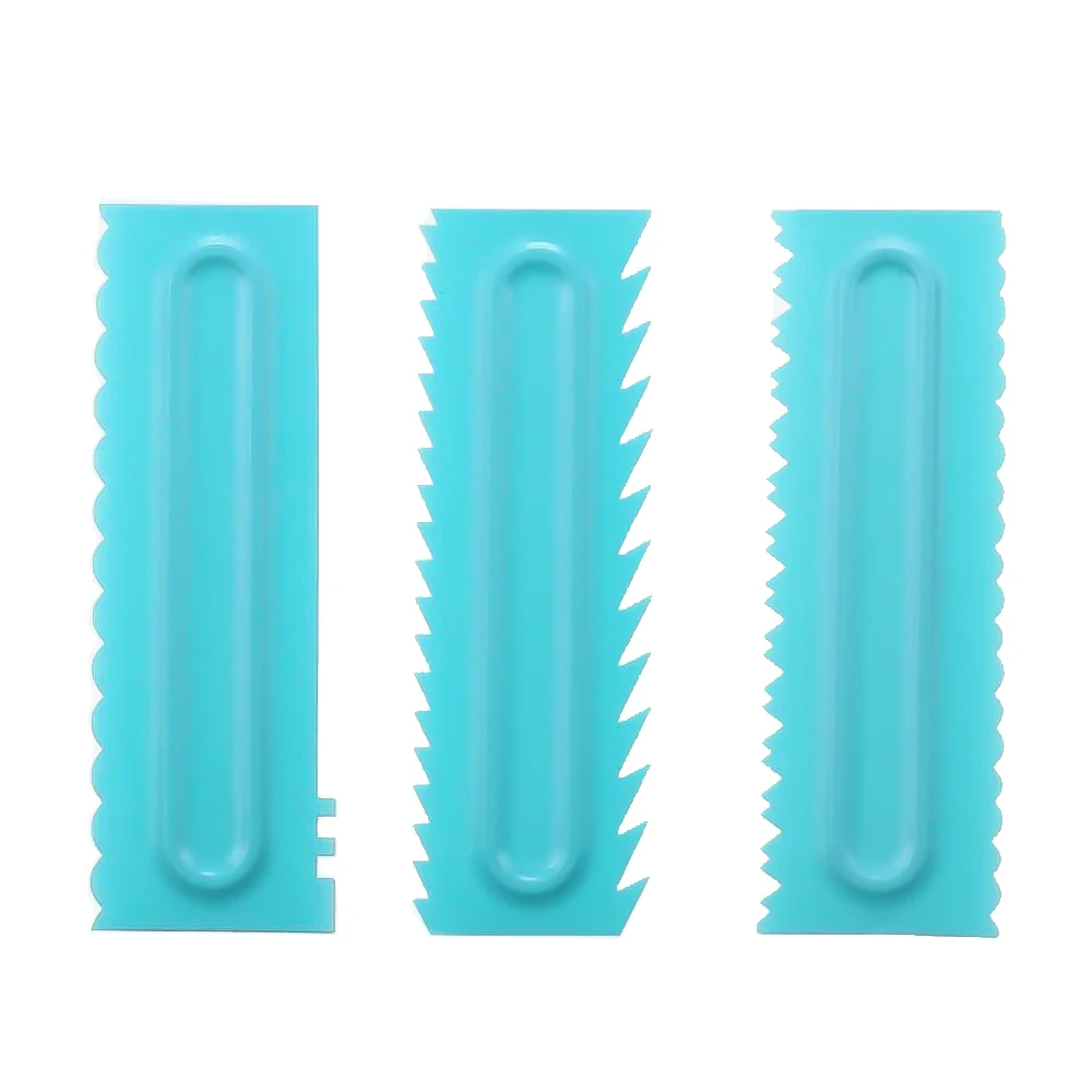 Cake Cream scraper comb Plastic scraper fondant cake pattern modeling tool