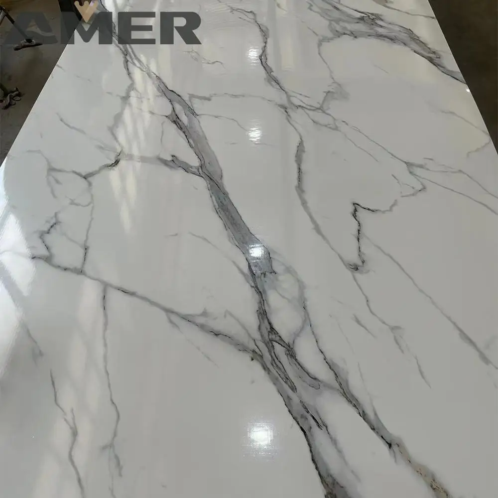 Faux Marble Pvc Plastic Uv Marble Sheet For Wall Decoration 3d Pvc Marble Sheet Wall Panel