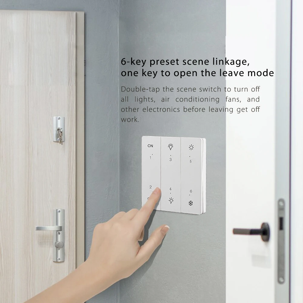 Панель регулировки яркости для умного дома Zigbee осветительный прибор с 6 регулируемыми осветительными