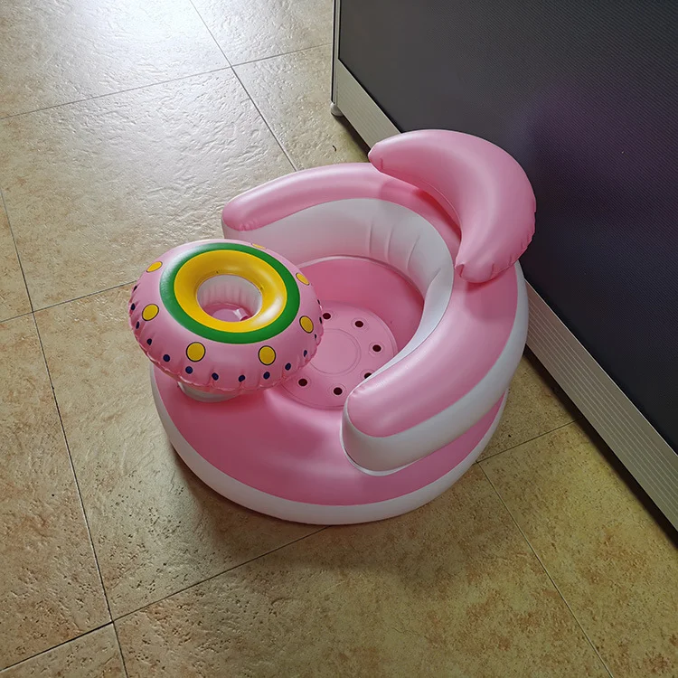 Funny air baby feeding chair PVC kids sofa inflatable baby learn sitting chair