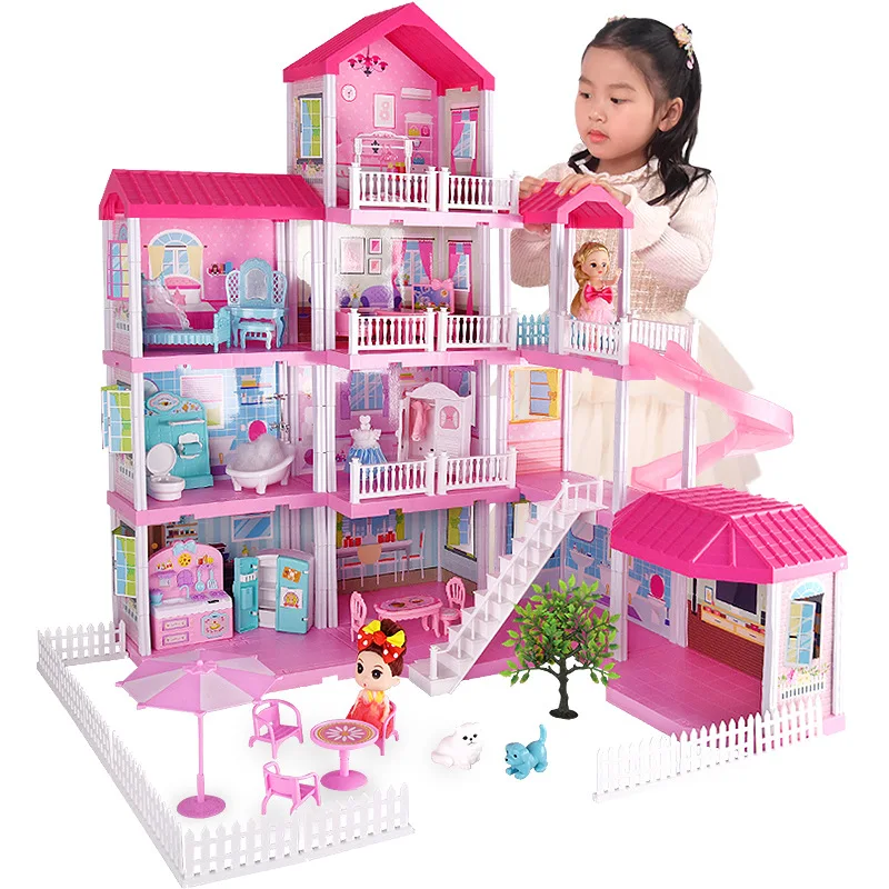 
hot sale doll house for kids house toys for girls outdoor and princess doll house 