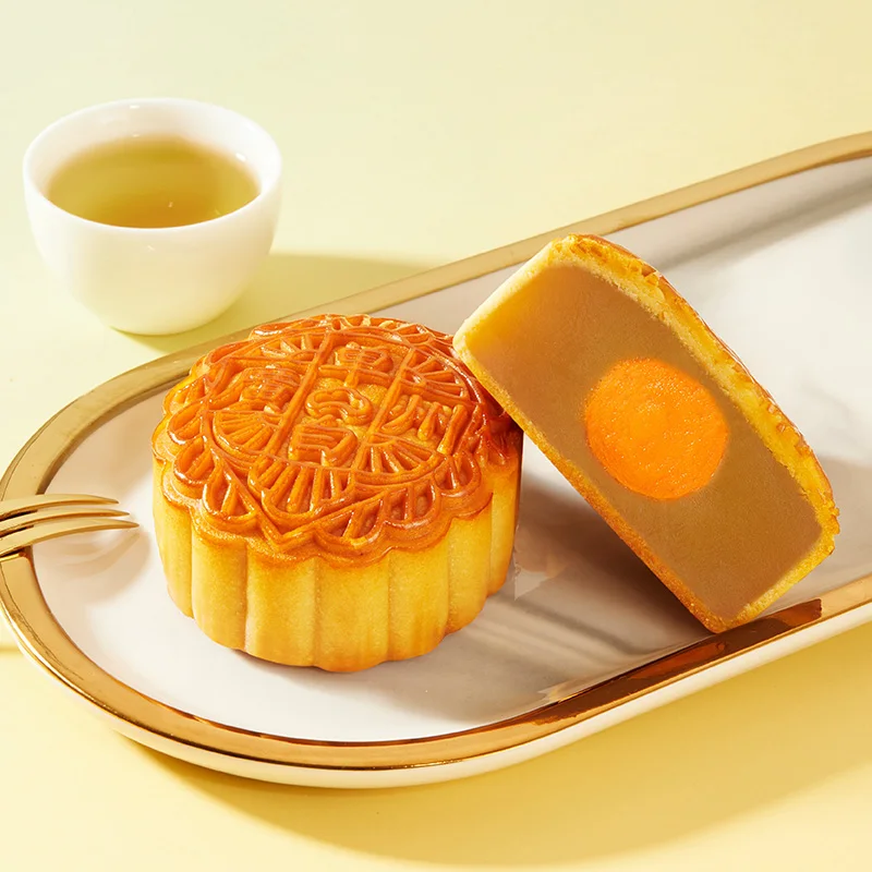 Guangzhou Restaurant Deluxe Likofu Mooncake Egg Yolk Lotus Seeds Paste Red Bean Paste Five Nuts Mixed Flavours Moon Cake