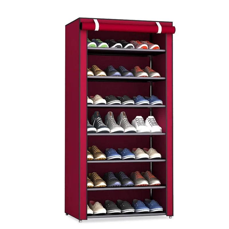 Multi-Layer Tiny Free Standing Shoe Shelf Dustproof Shoe Cabinet Simple Shoes Storage Rack For School Dormitory