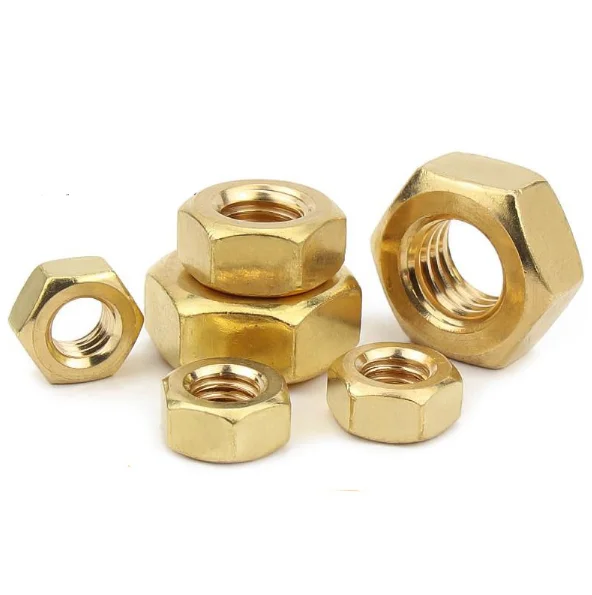 H62 hexagonal copper nut DIN934 large medium and small brass nuts M1.4~M16