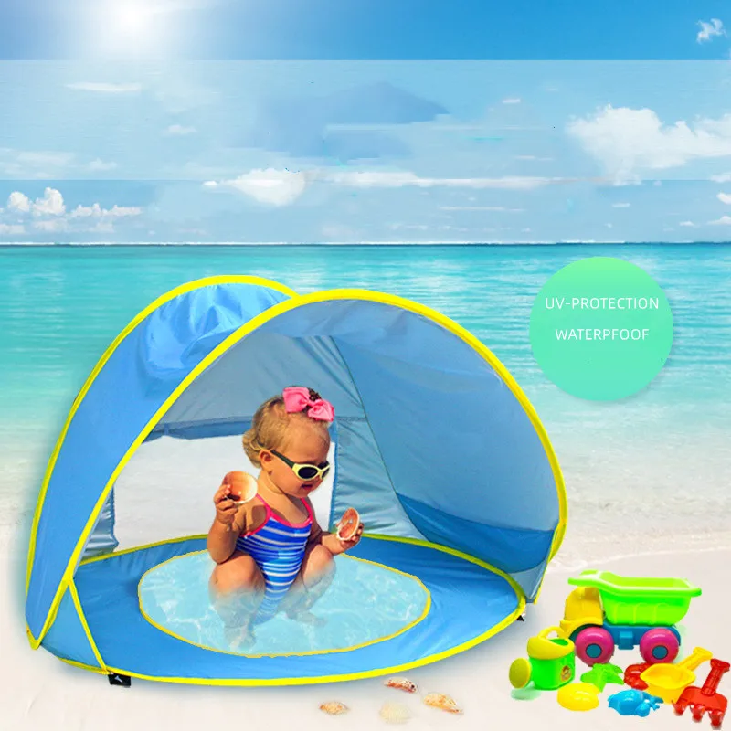 Portable Pop Up Baby Beach Tent With Pool UV protection  Pop Up Baby Beach Tent