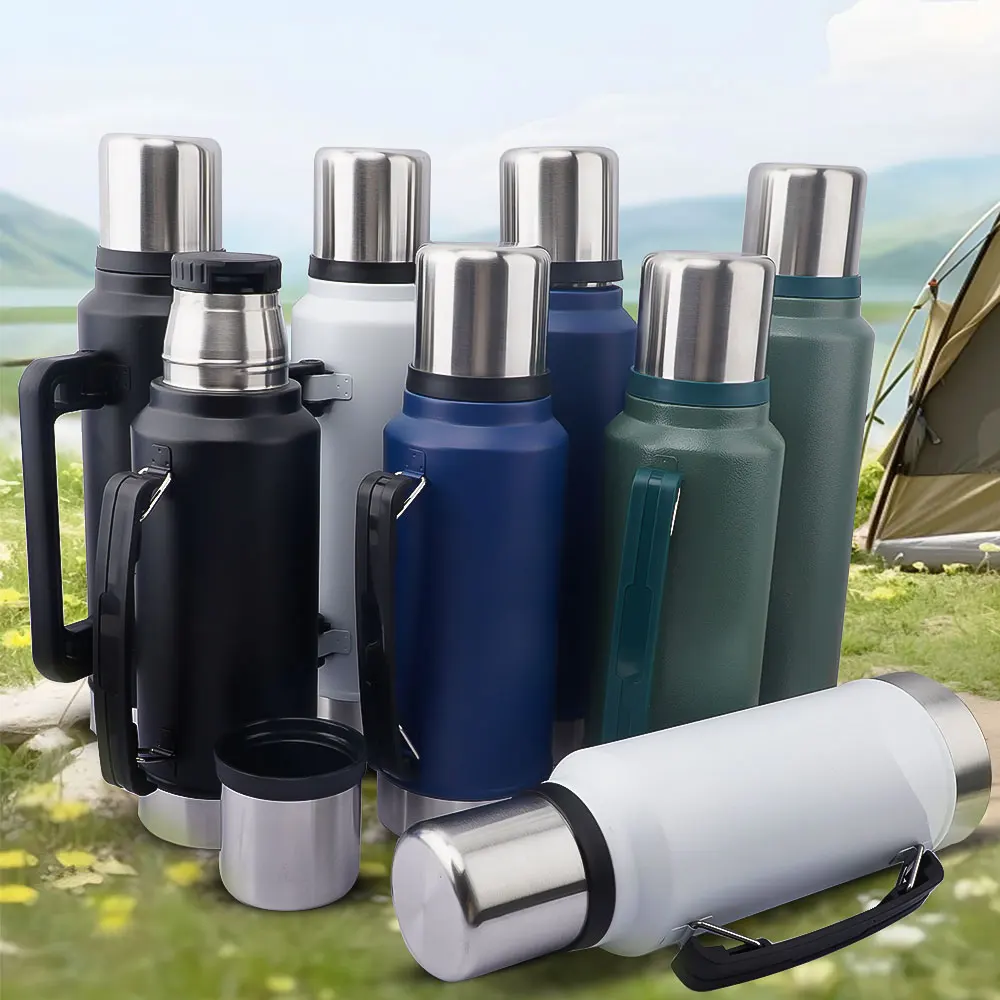 South America Mate Insulated set includes 1.0L  1.3L Argentinean Mate thermos  each accompanied by a 260ml mate cup with straw