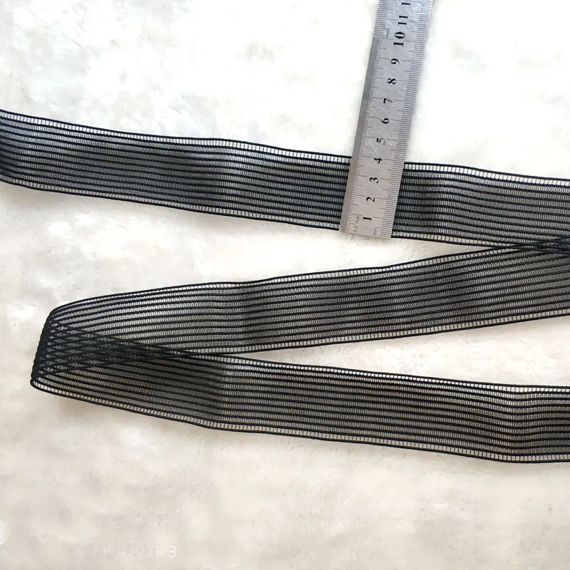 ES001 Hot sale black white medical band fishing yarn braid mesh elastic