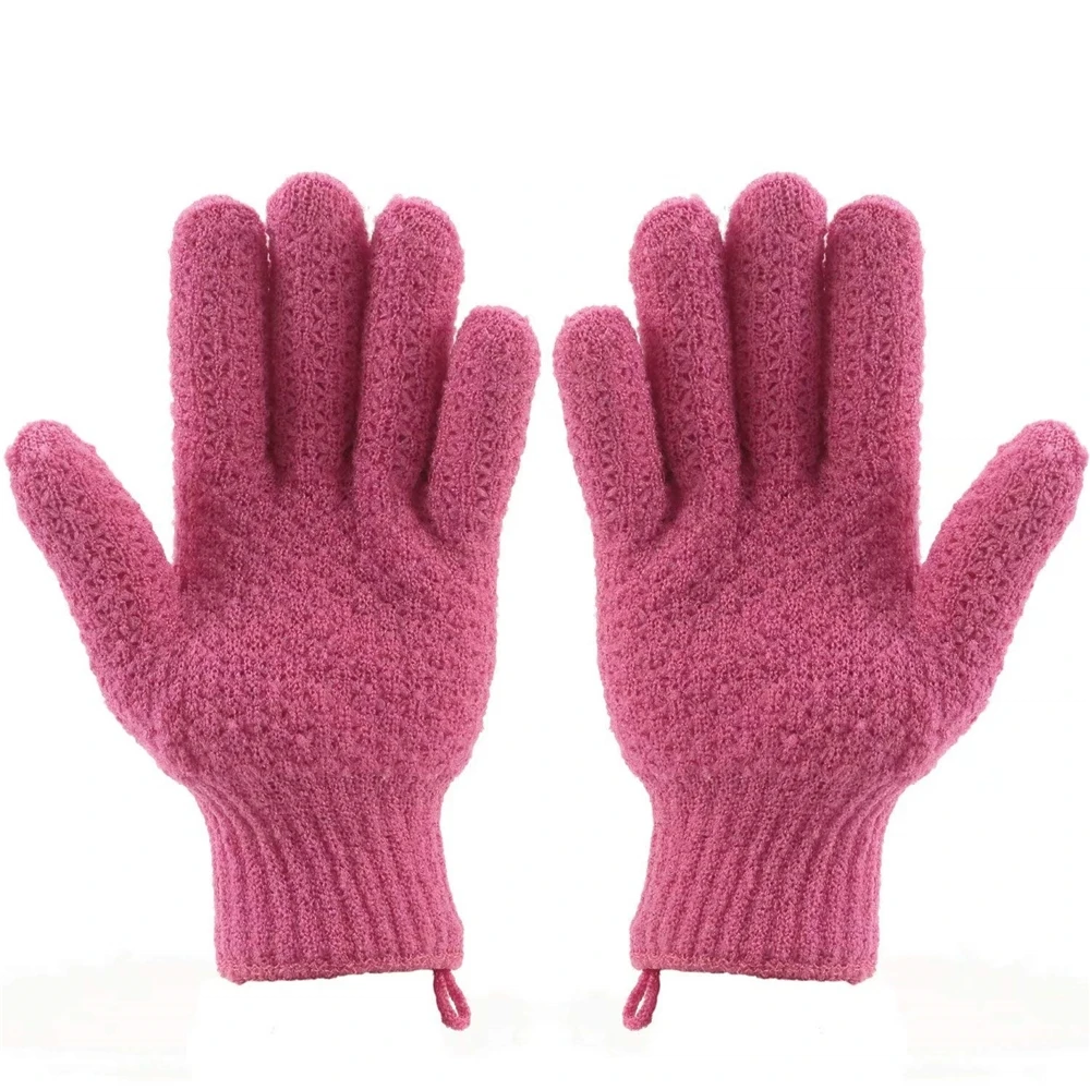 Exfoliating Face Body scrub wash gloves Scrubbing Spa Bath Wash Shower Massage Gloves