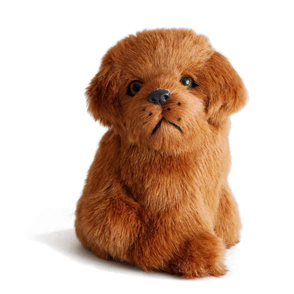 High Quality Golden Retriever Rottweiler Real Plush Dog Puppy Mini Stuffed Animal Lifelike Plush Dog Toys
