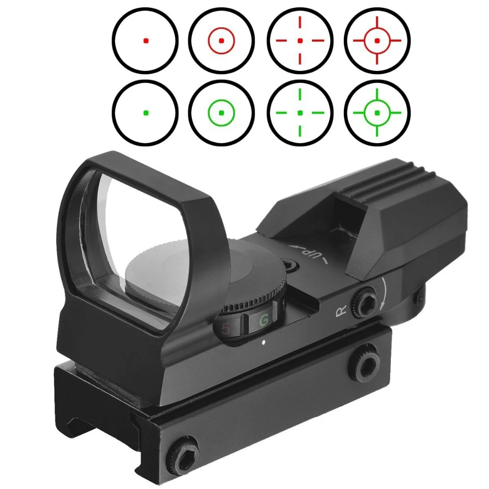 Red Dot Sight Holographic Red Green Dot Sight Scope Reflex Sight Reflex 4 Reticle Tactical Optics Scope