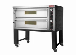 Commercial Bakery Equipment Double Deck Gas Pizza Oven for Restaurant