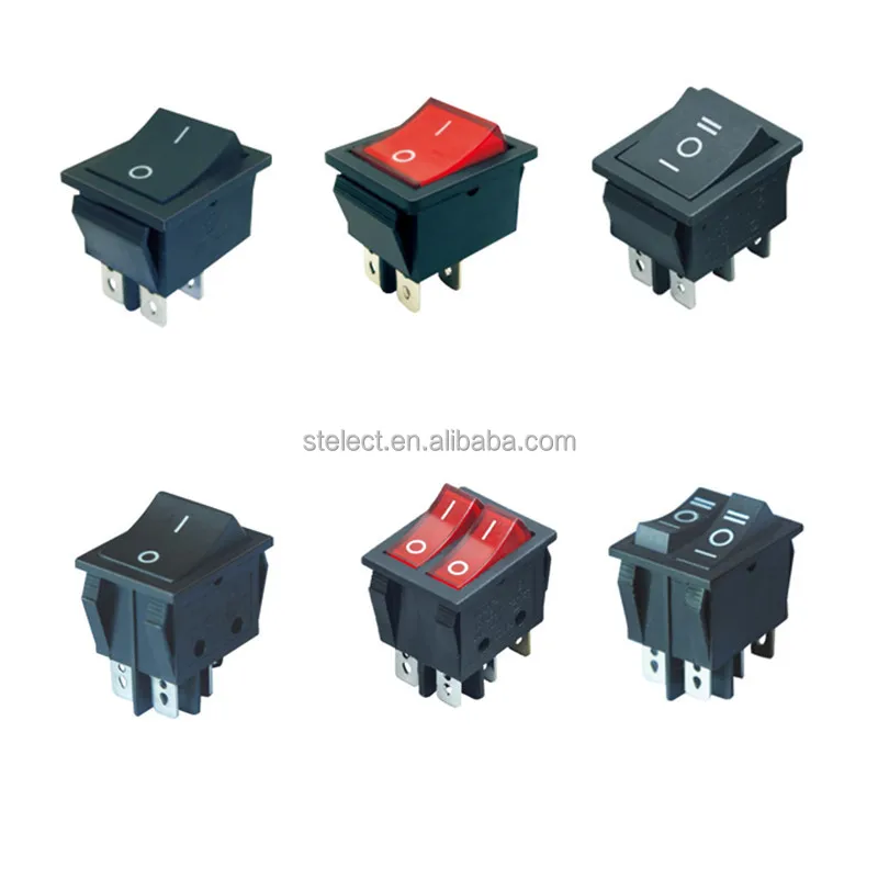 rocker switch 6 pin Rocker Switch Button ON OFF ON 20A 125VAC 3 Position 6 Pins