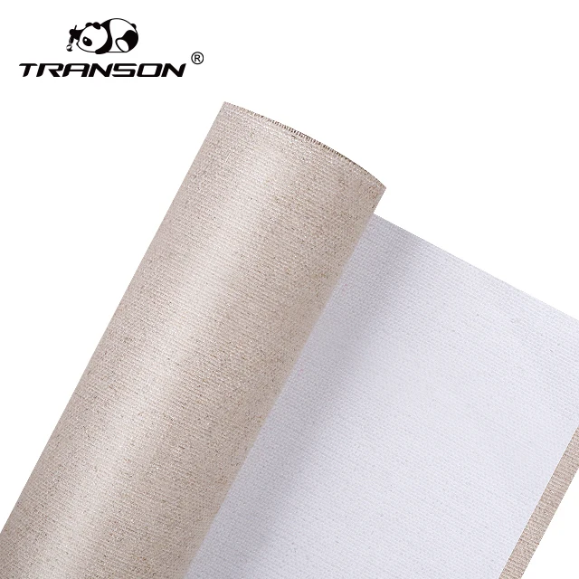 Linen canvas,Transon artist painting canvas roll.170cm wide triple acid-free prime with acrylic gesso artis linen canvas.