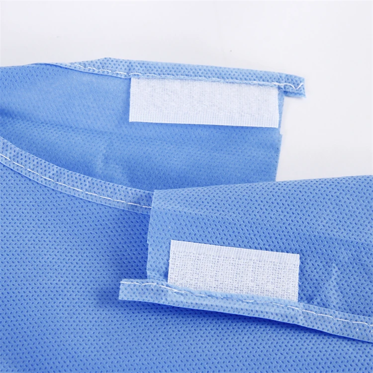 lab gown coat protective uniform disposable coverall isolation suit Clothing Safety Surgical Medical Non-woven PP SMS blue