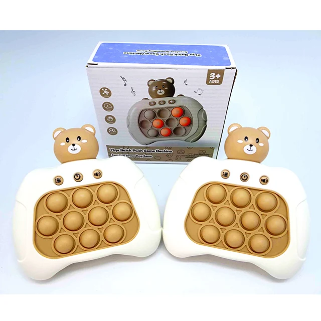 Light Up Puzzle Bubble Fidget Toys Console Electronic Fast Push Popping It Toy Light Fidget Game