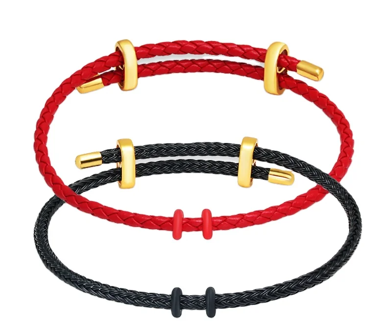X D MB 098  Adjustable bracelet rope men and women hand rope beaded leather rope steel wire Hand Strap