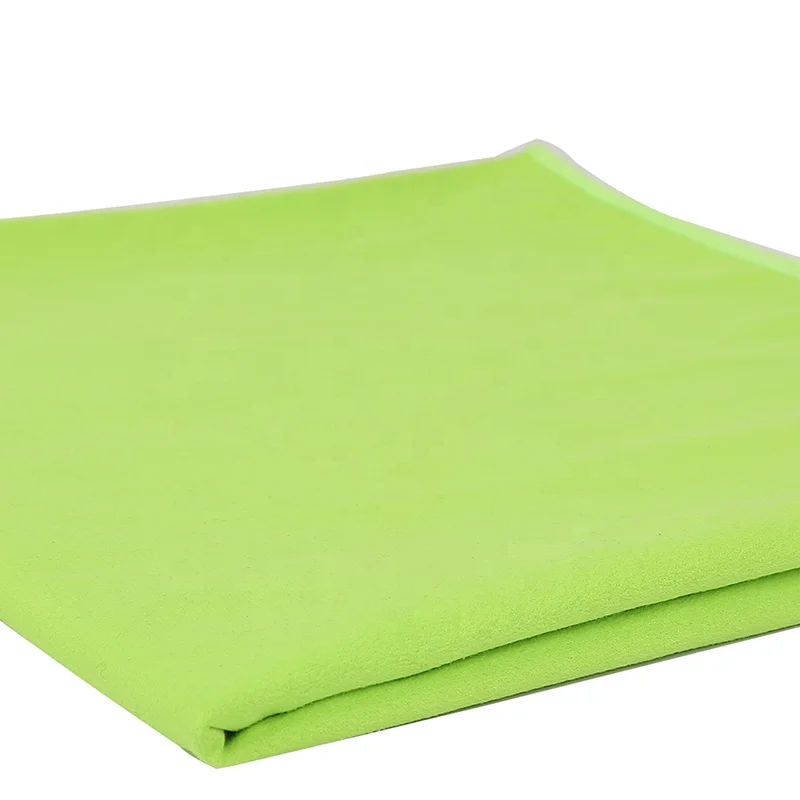 Logo Printed Travel Microfiber Suede Fabric Beach Towel With Hanging Rope