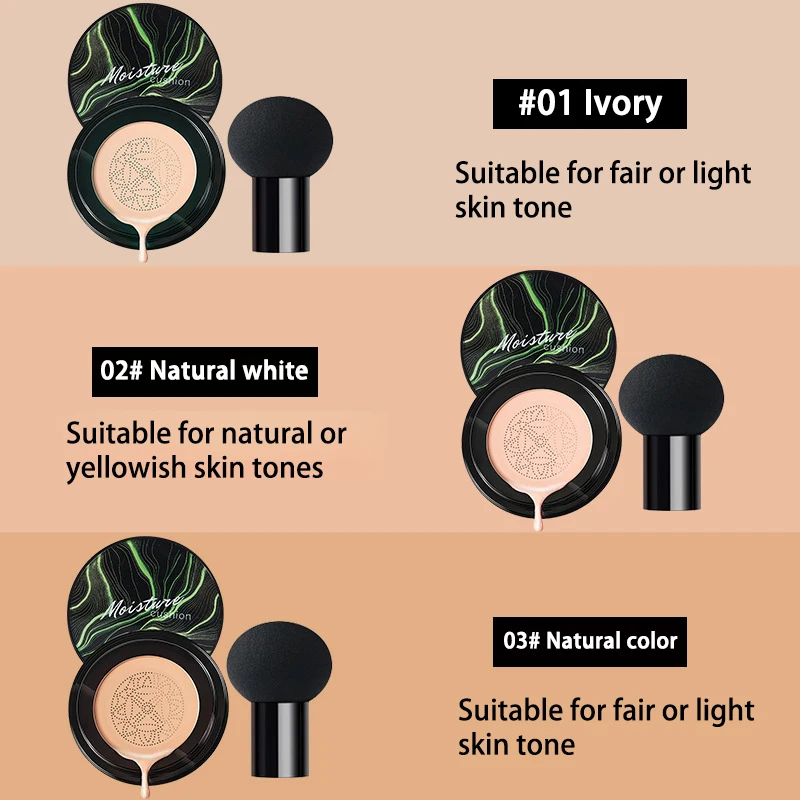 Mushroom Head Moisturizing Air Cushion Bb Cream Private Label Korean Foundation Cushion Matte Bb & Cc Creams