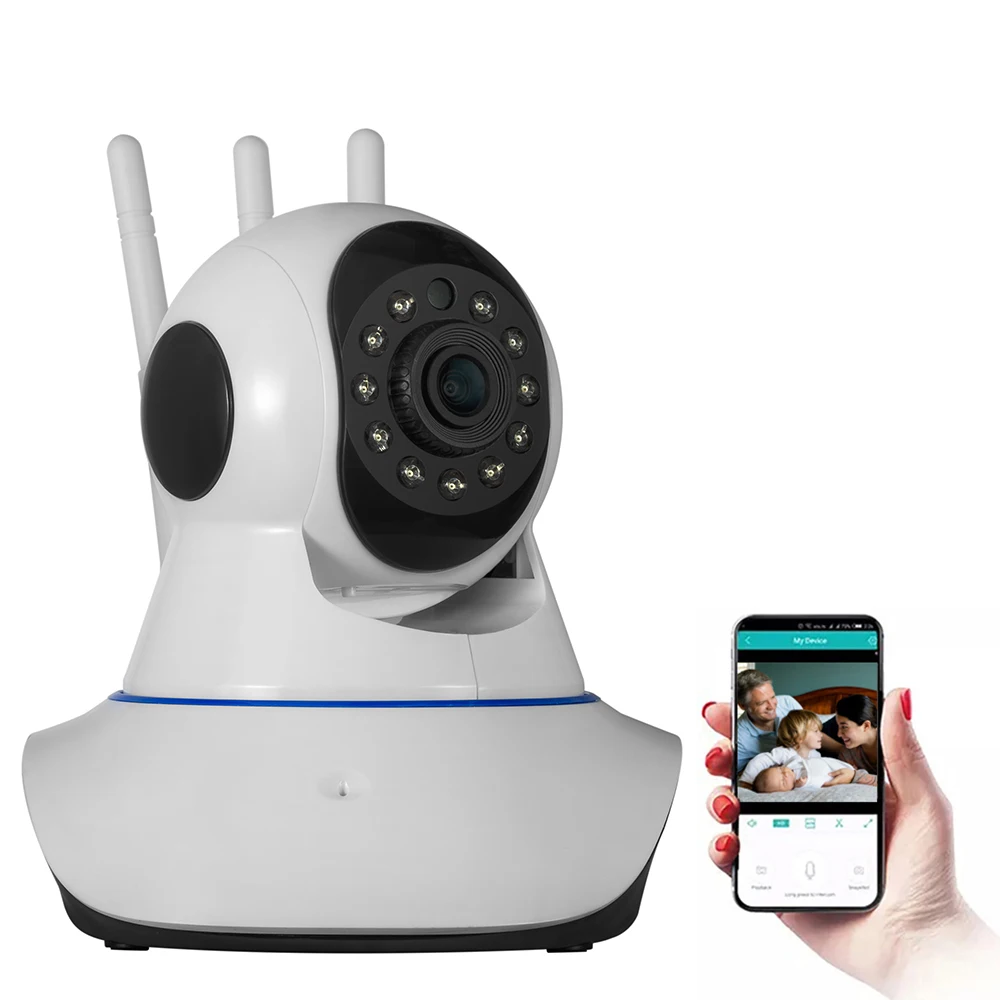 Wholesale Wifi IP Camera 1080P Auto Tracking Home Security Camera 3 Antenna