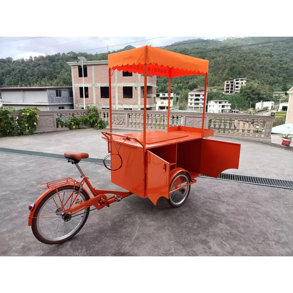 Manufacturers Provide Reverse Cycling Multifunctional Vending Car 3 Whele Mobile Fast Food Tricycle