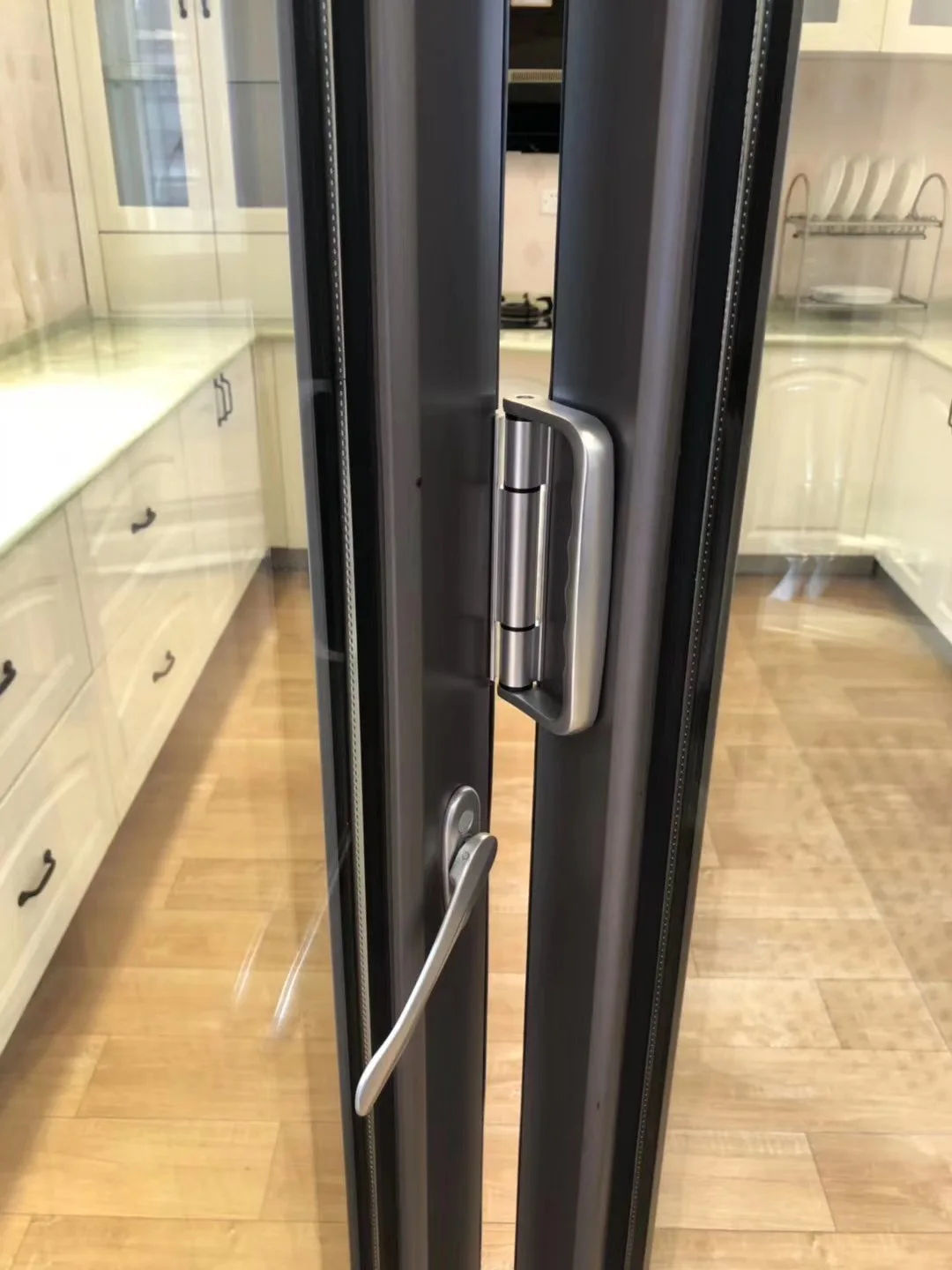 3 Panel Aluminium Folding External Door  Factory Price Minimalist Interior Folding Doors