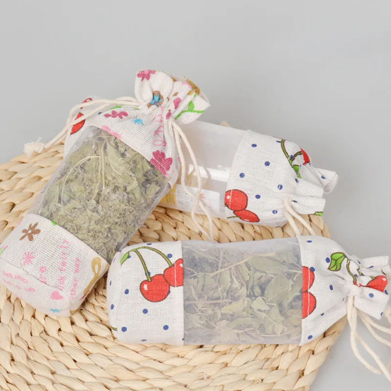 Chinese Cotton Herbal Medicine Mosquito Repellent Sachet Bag Dragon Boat Festival Organza Sachet Pendant Bag with clear window