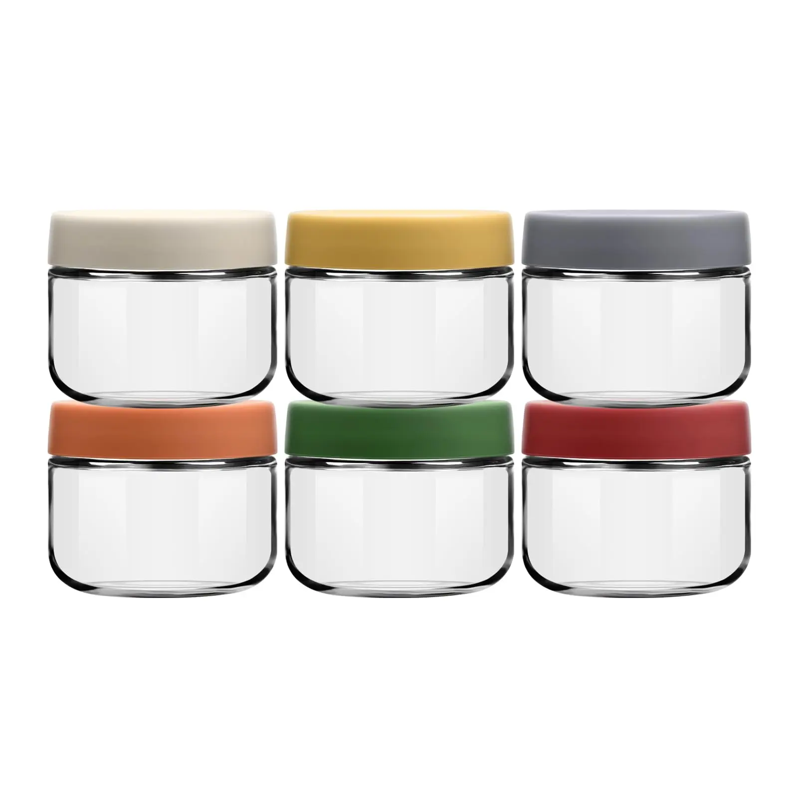 8oz small glass jars with screw lids overnight oats containers food storage meal prep cups bowls
