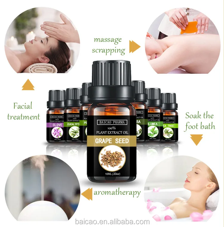 Pure Cold Pressed Grape Seed Oil Factory Wholesale Bulk Grape Oil for Face Body Massage Oil Natural