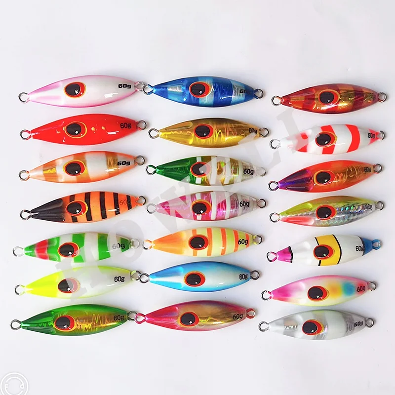 Saltwater Fishing slow pitch bee jig 20g-120g OEM uv lead Sinking casting vertical Metal Jigging Lure