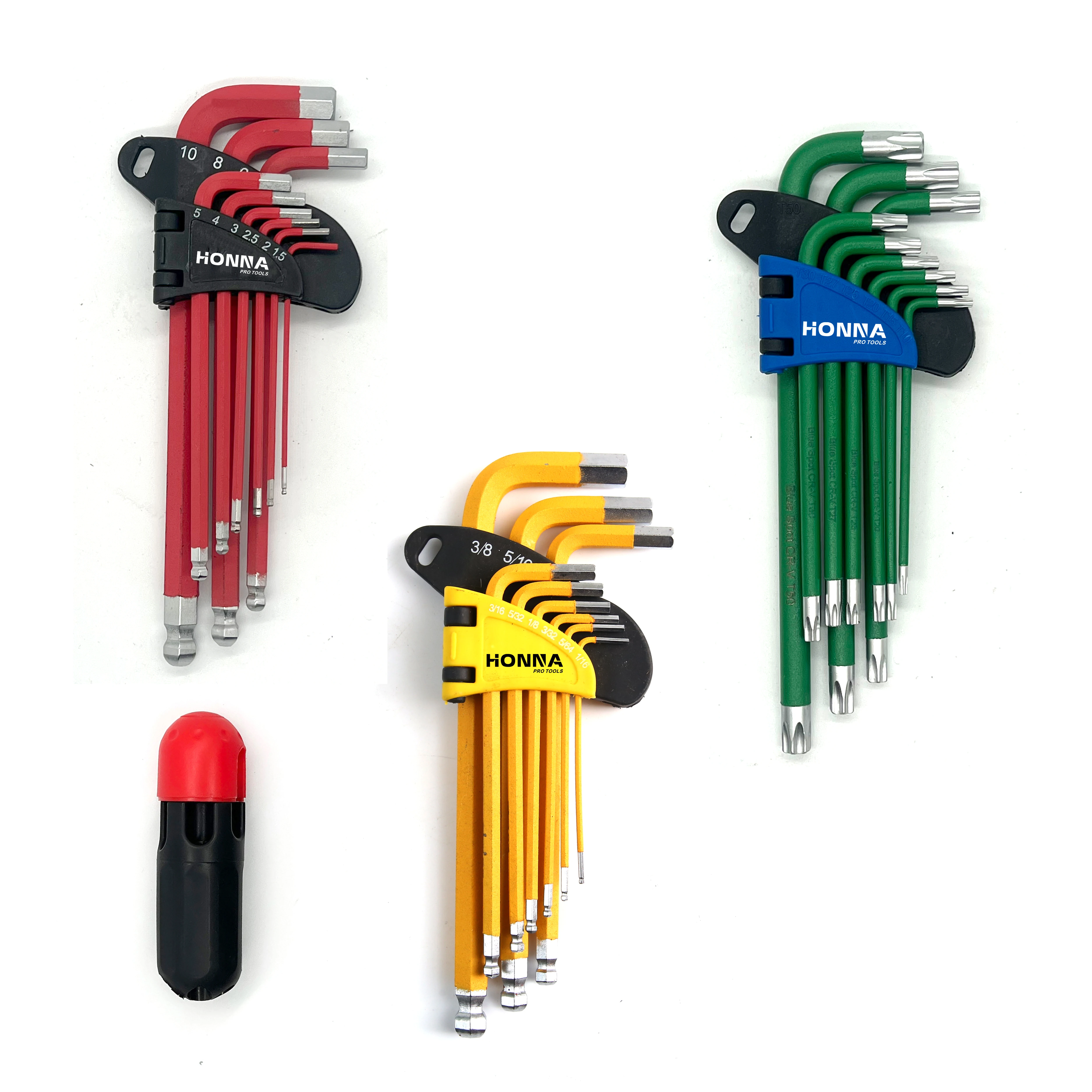 Factory Direct Sales Strength Quenching 28-Piece Colorfully Hex Key Set For Equipment Repair