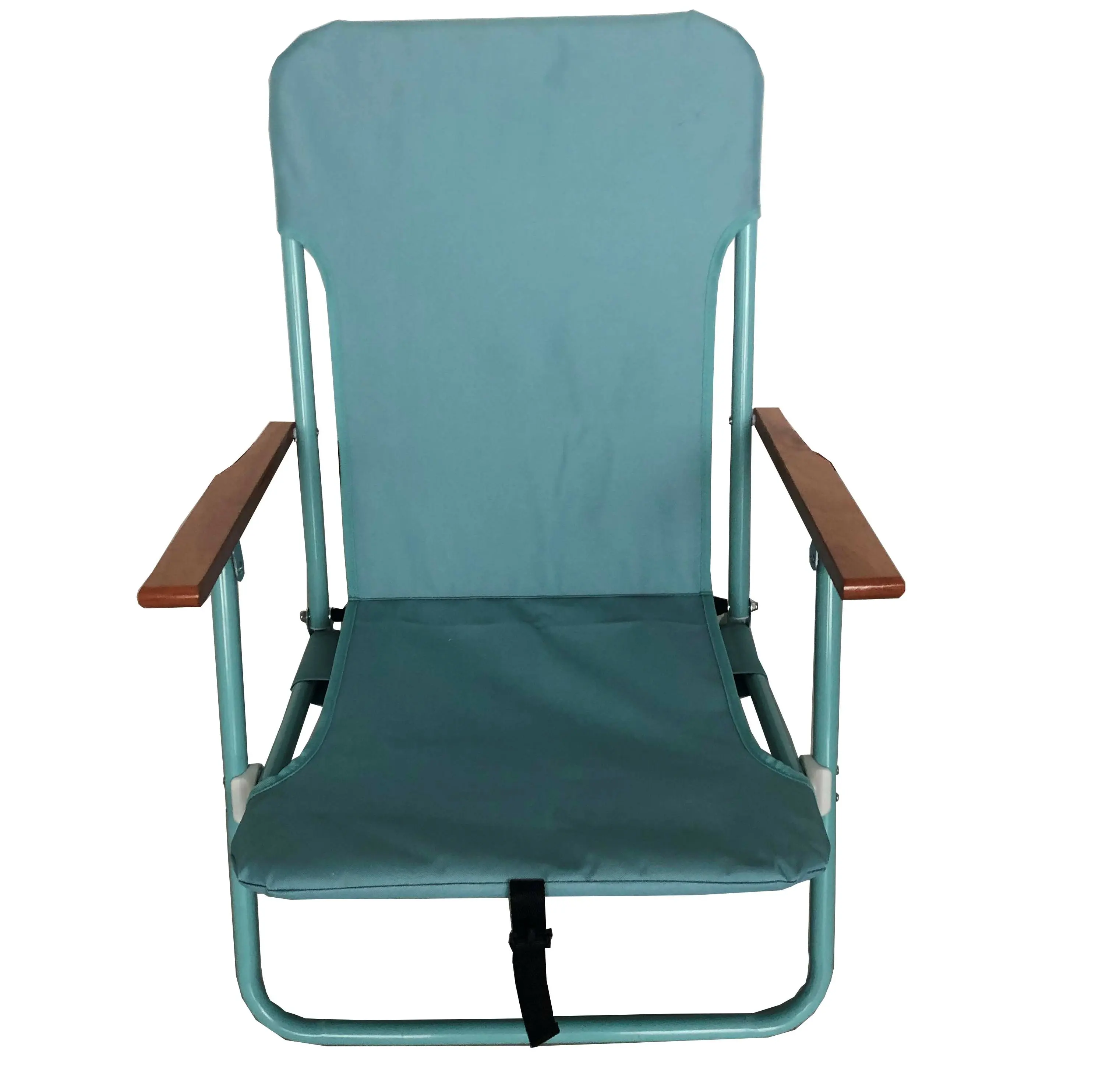 
durable backpack steel frame easy carry folding beach chairs outdoor picnic camping compact furniture with wood armrest 