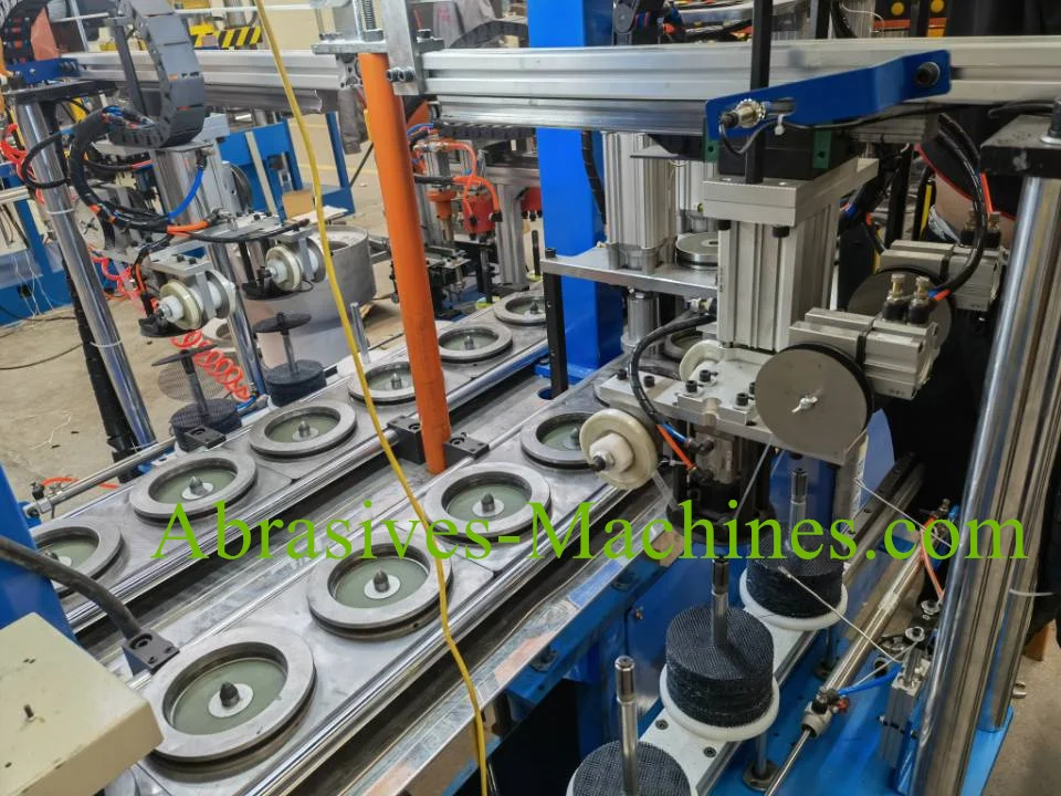 Pusher Type Metal Cutting Disc Making Machine grinding wheel production line with PLC control