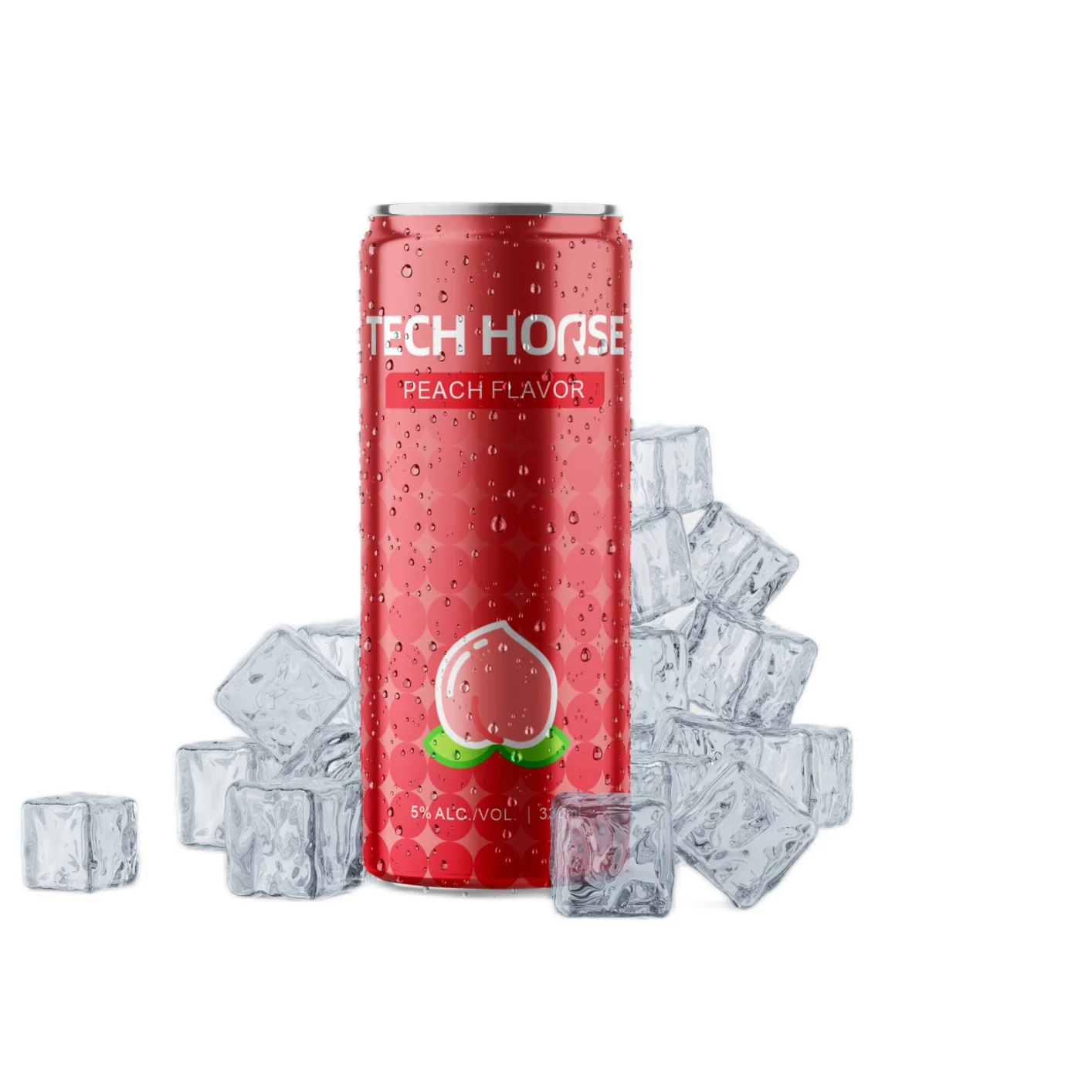 Tech Horse 330ml Peach Flavor Cocktail Drink Formulation All Flavors Available