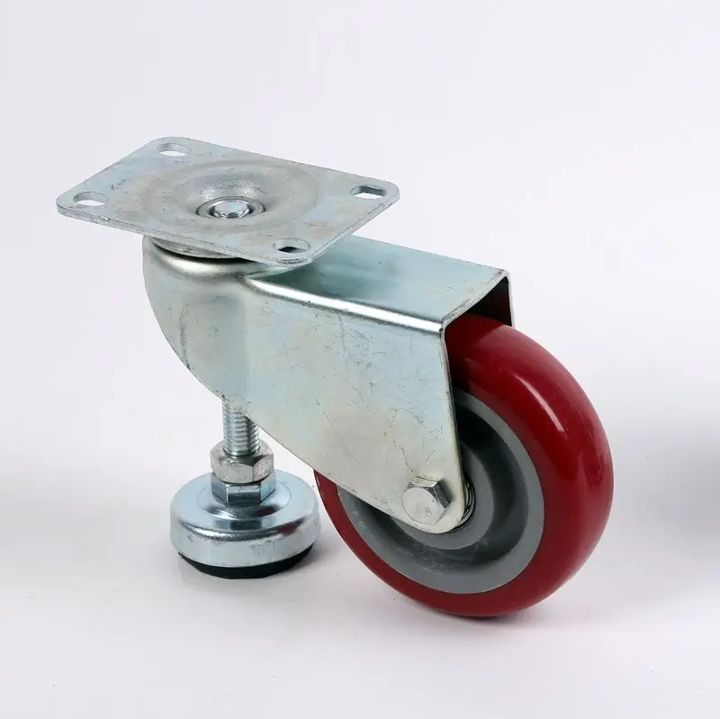 Adjustable caster  wheels with foot cup heavy duty adjustable caster