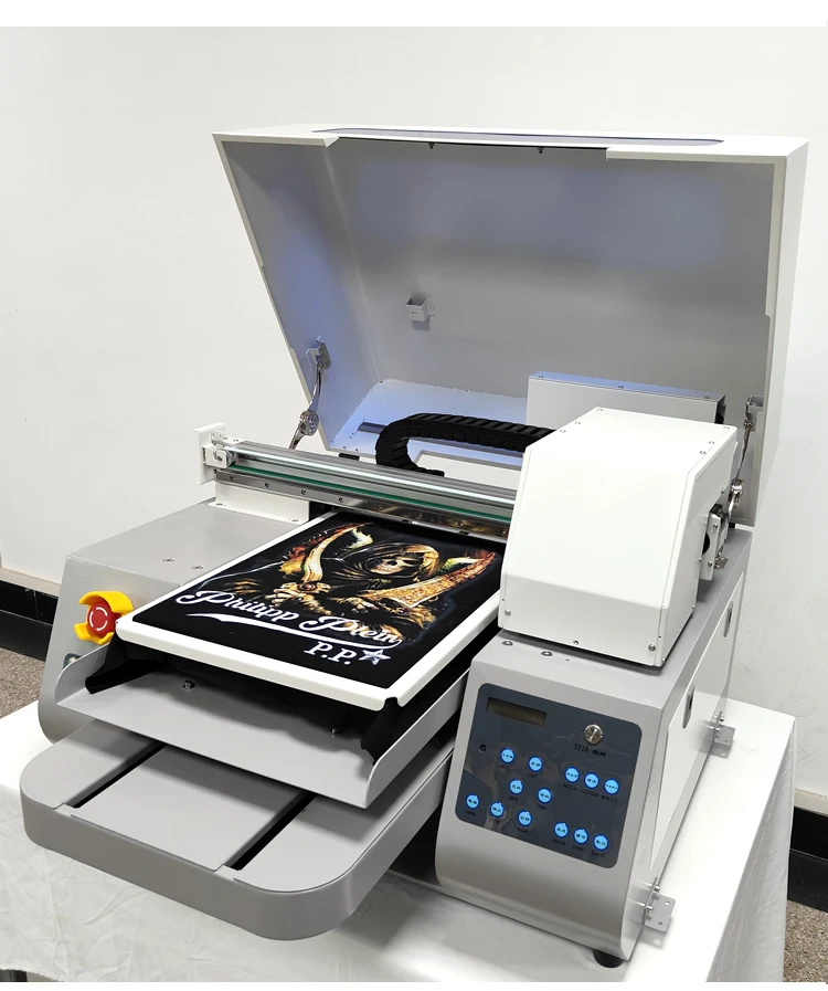 High quality  Dtg t- Shirt Printing Machine A3 6 Colors 3d Photo Effect Textile Printer Use For Fabric Printing
