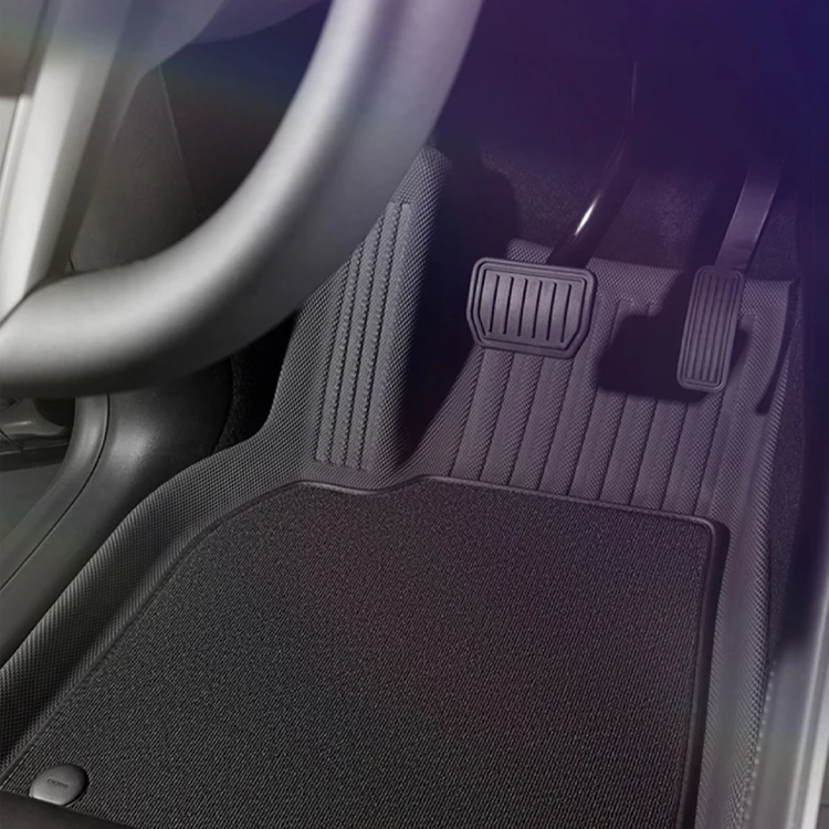2022 Tpe Rubber Odorless All Weather Waterproof Anti-slip Car Foot Mat Nano pattern Car Mats For Tesla Model Y