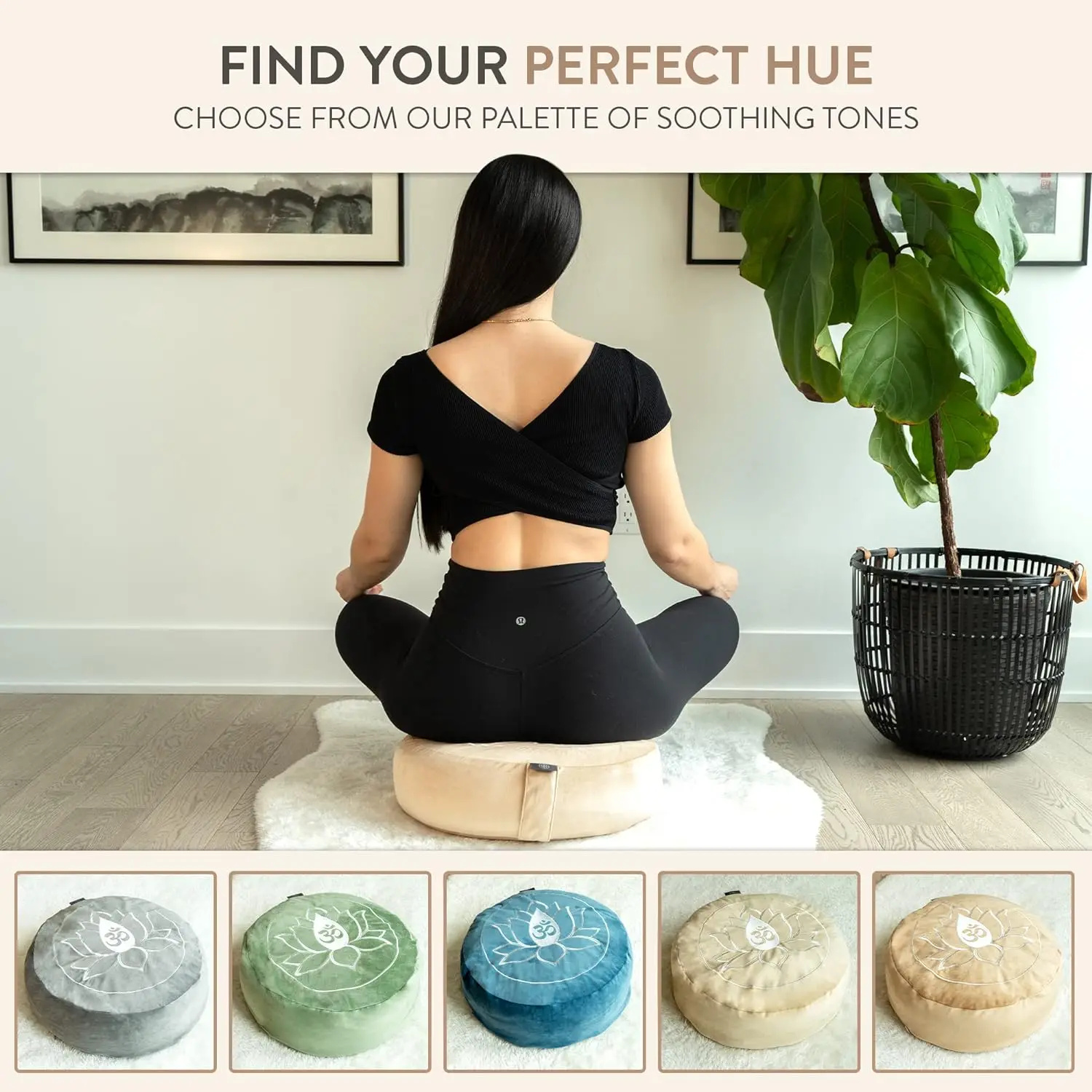 Custom Eco-Friendly Buckwheat Meditation Cushion for Enhanced Comfort Pain Relief and Yoga with Natural Filling For Sitting