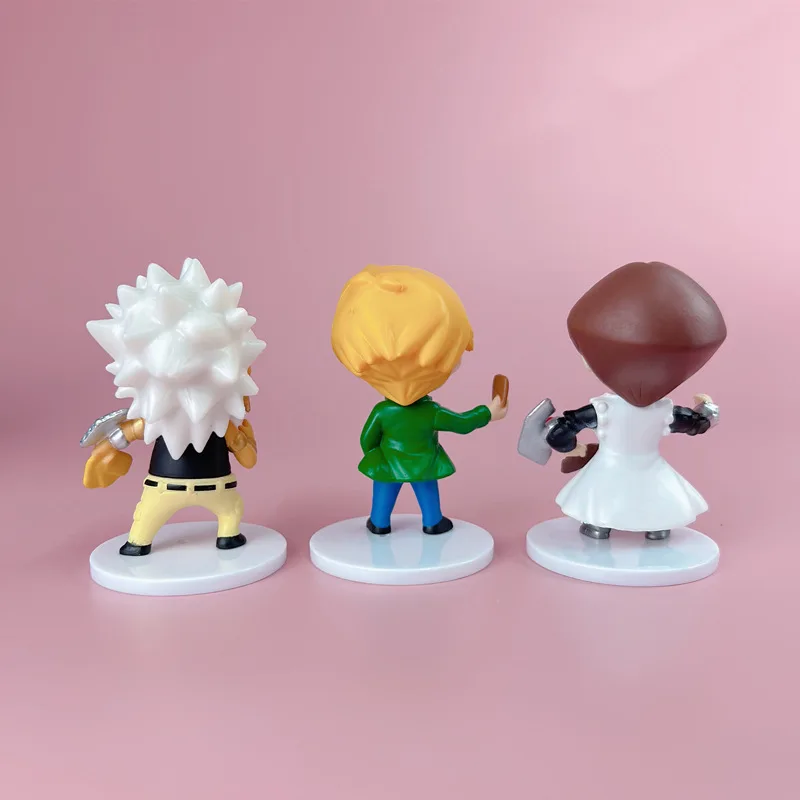 6pc/set 9.5-12cm Yu Gi Oh Action Figure Cartoon Yugi Muto Black Doll Anime Figure Toy Model Cute PVC Statue Ornament