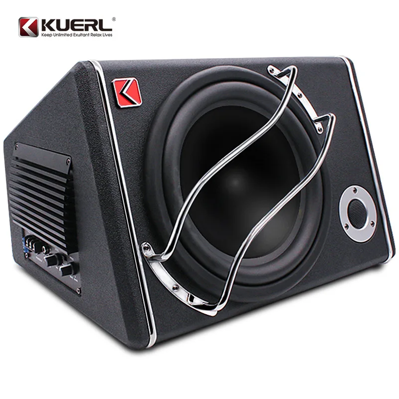 max power 1200W car audio subwoofer 12V 10 inch subwoofer active trapezoid subwoofers for car
