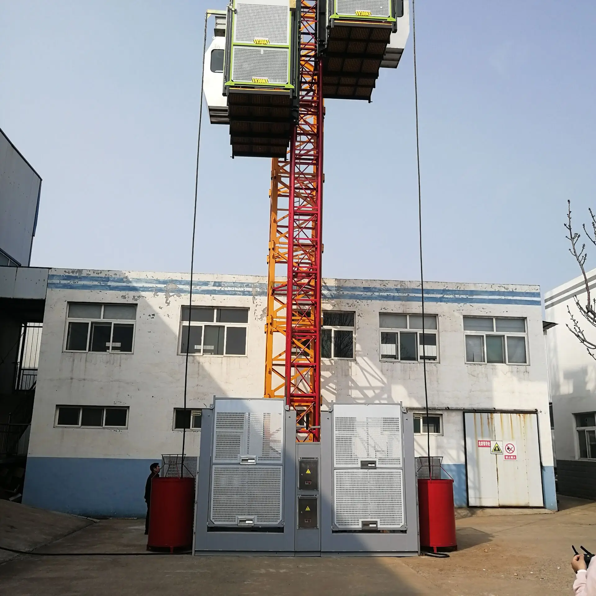 Double Cage Construction Hoist Building Elevator Lift Tools and Equipment
