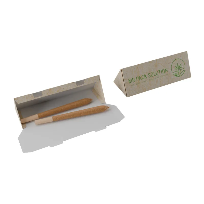 Archibald Child Resistant Folding Custom Pre Paper Roll Box Smell Proof Triangular Prism 120mm Cone Packaging Box Cigarette Box