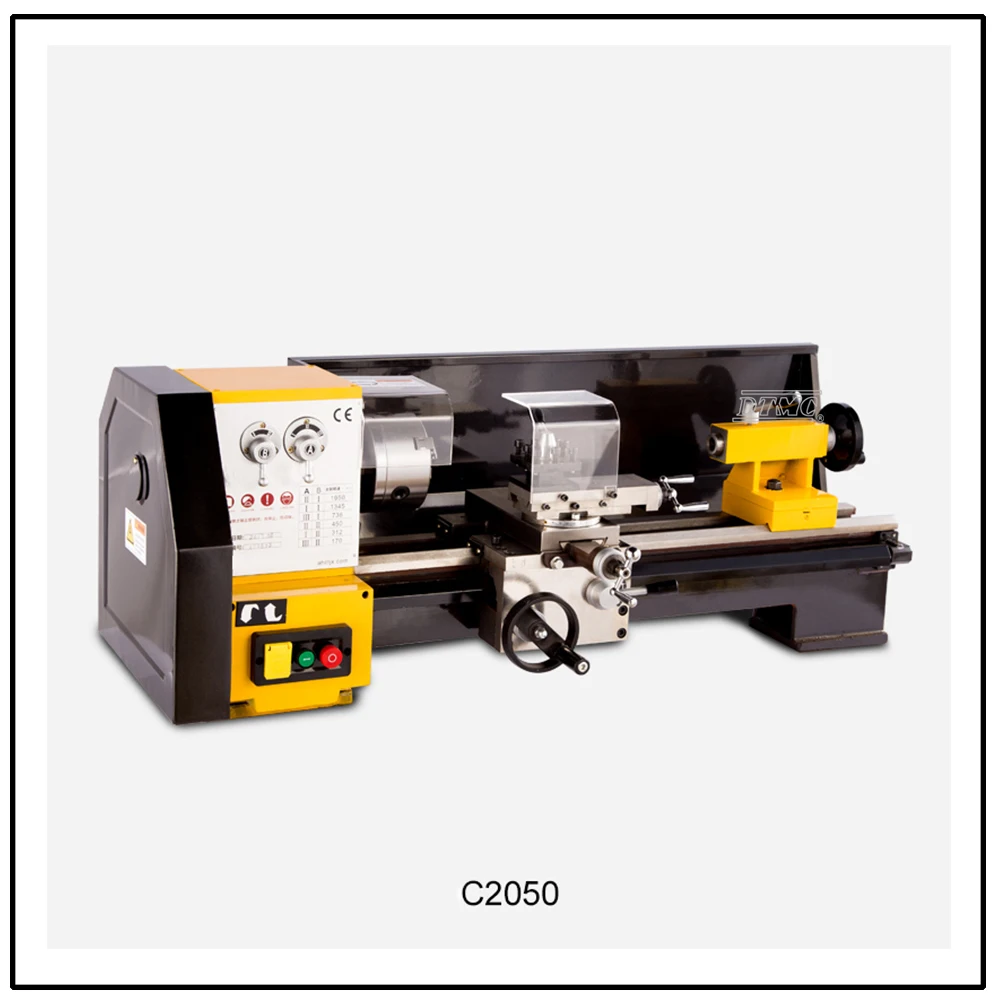 C2050 Industrial Grade Household Mini Lathe Metal Lathe Processing Bench Manual Lathe