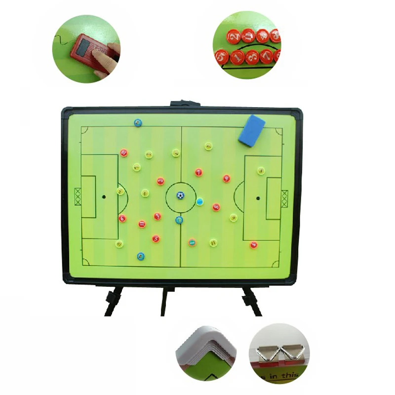 Basketball coaching tactical board with tripod stand marker pen eraser dry